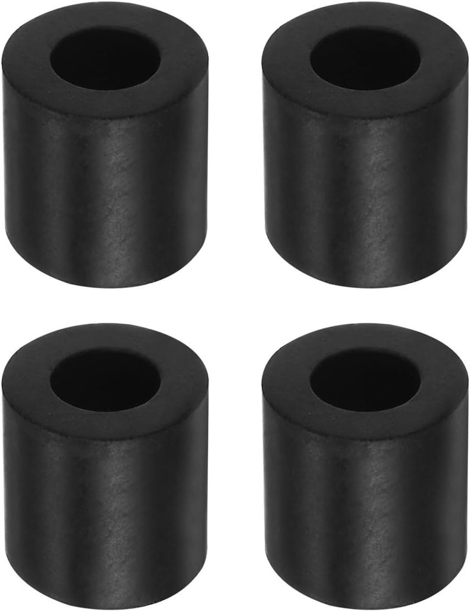 Set van 4 Rubber Ringen en Spacers, 20mm AD, 10mm ID, 20mm Dikte, Vibration Dampers en Isolatie Bushings voor Geluidsreductie en Stabiliteit