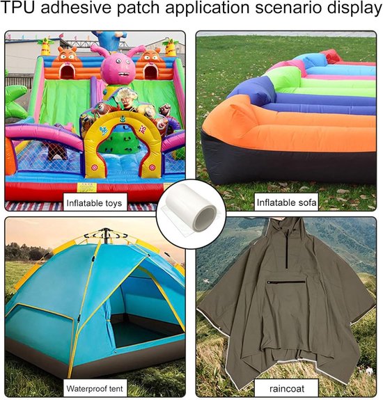Reparatiepleisters - Waterdicht TPU - Opblaasbare items - Weerbestendige hechting - 7 x 200 cm - Transparant — afbeelding 5