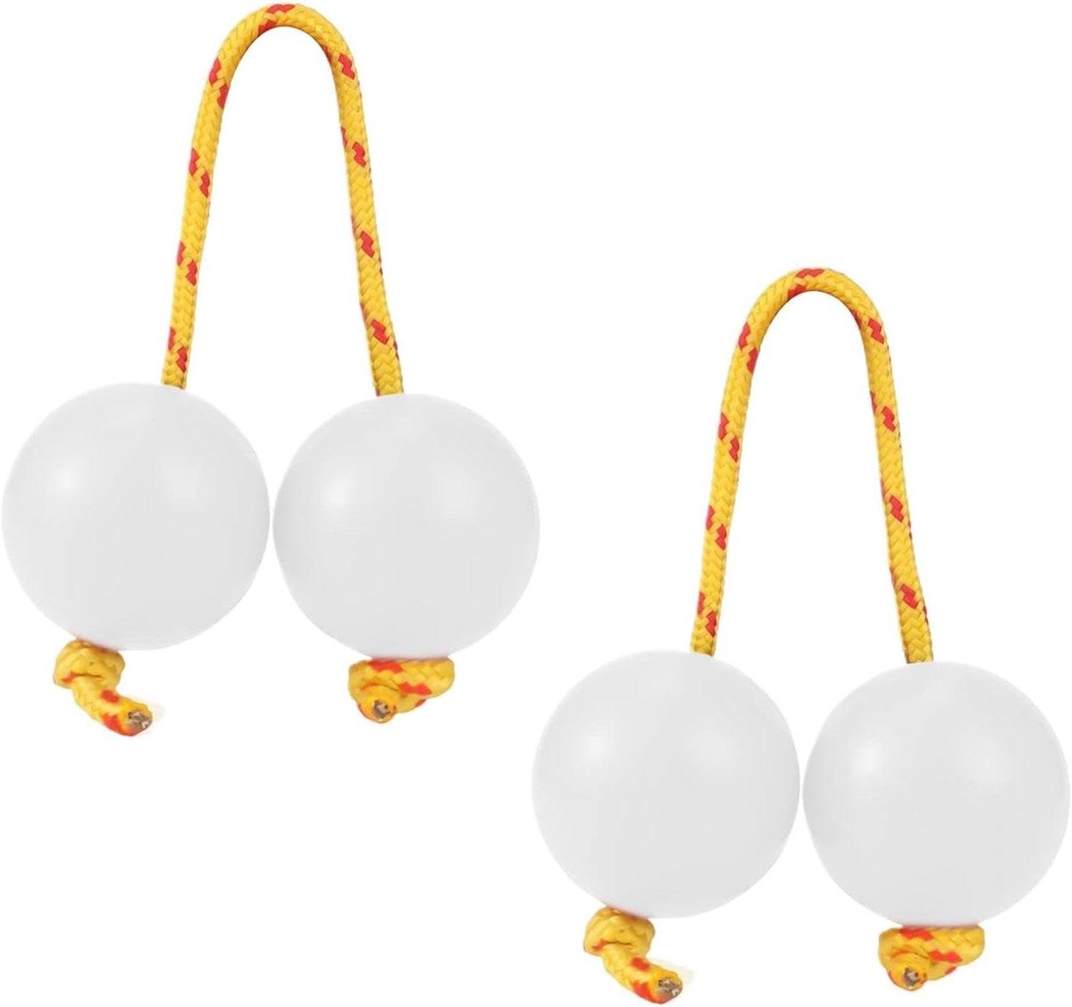 Ritme Bal - Percussie Instrument - Muziek Maken - Authentiek Geluid - 2 Paar - Wit