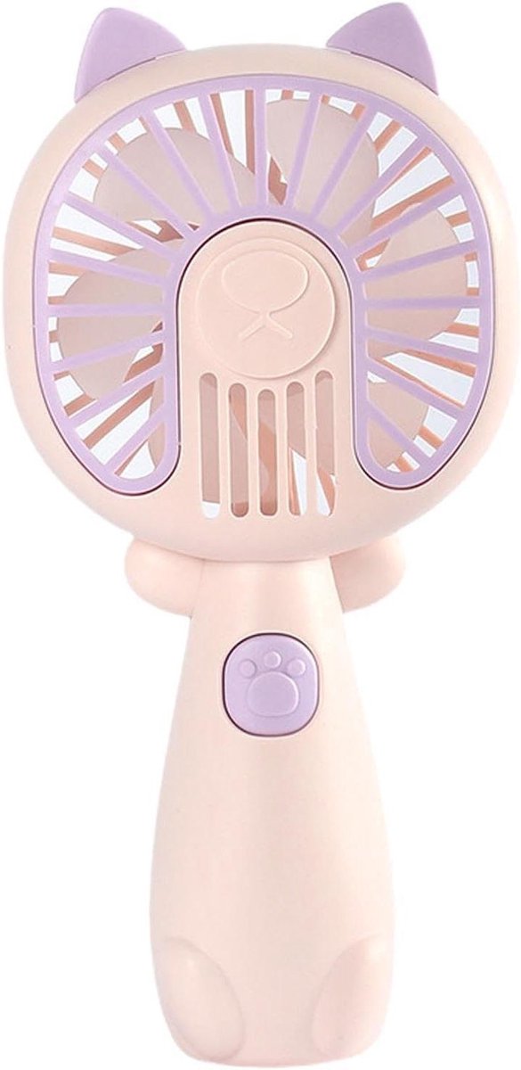 Mini Ventilator - Hand Fan - Koelte Onderweg - Stil En Krachtig - 7.5x4.5x16cm - Paars