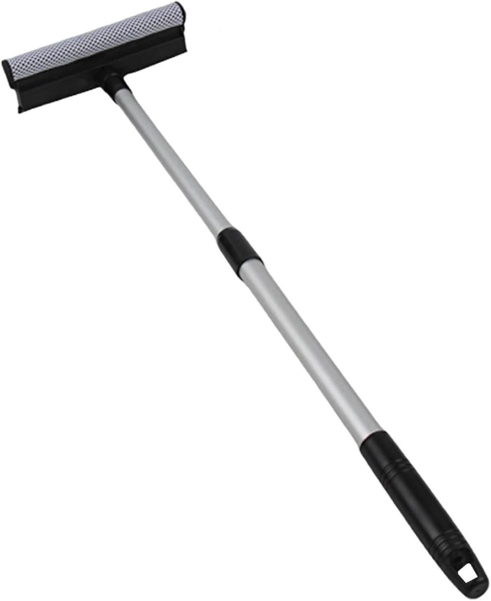 Voorruit Reiniger - Ruitenborstel Auto - Glas Reinigen - Uitschuifbaar Handvat - 77 cm - Zwart