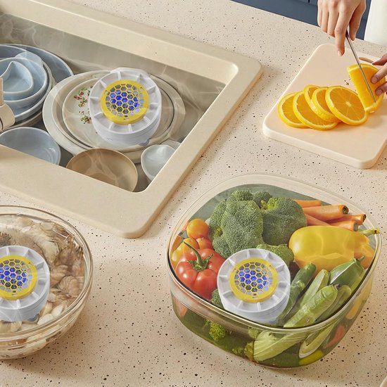Fruitwasmachine - Centrifuge schaal - Voedselbereiding - Draadloos ontwerp - 112 x 58 cm - Enkele Attribuut — afbeelding 4