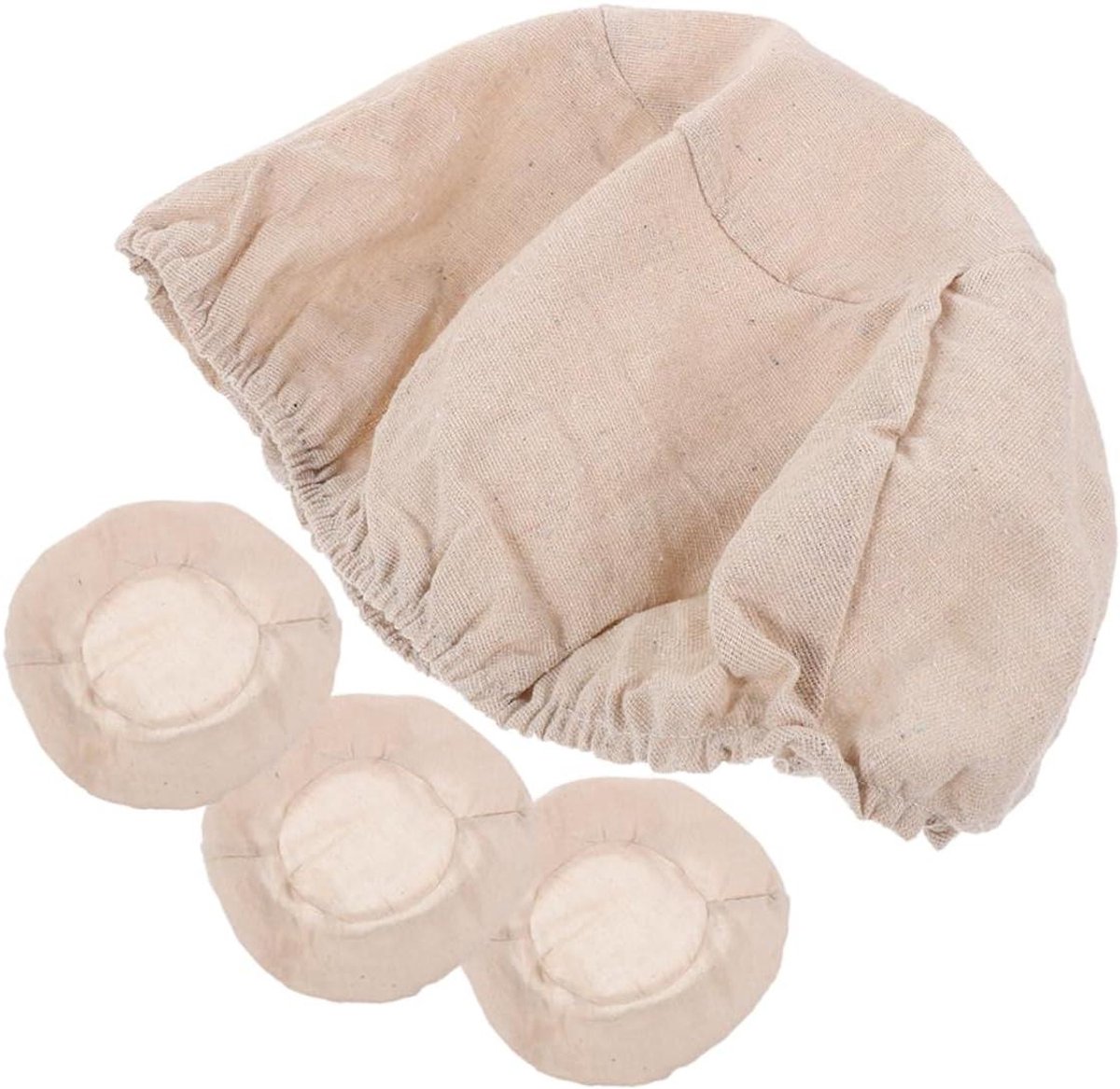 Broodmand Voering - Bakmand Katoen - Zuurdesem Bakken - Ademend Herbruikbaar - 23cm - Beige