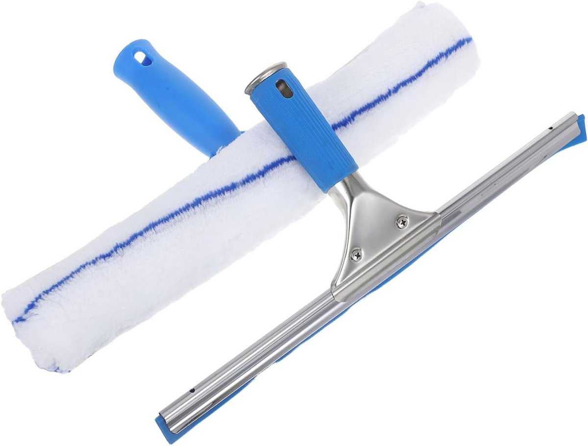Raamwisser Set - Glasreiniger - Streeploos Reinigen - Met Microvezel - 36 cm - Multi