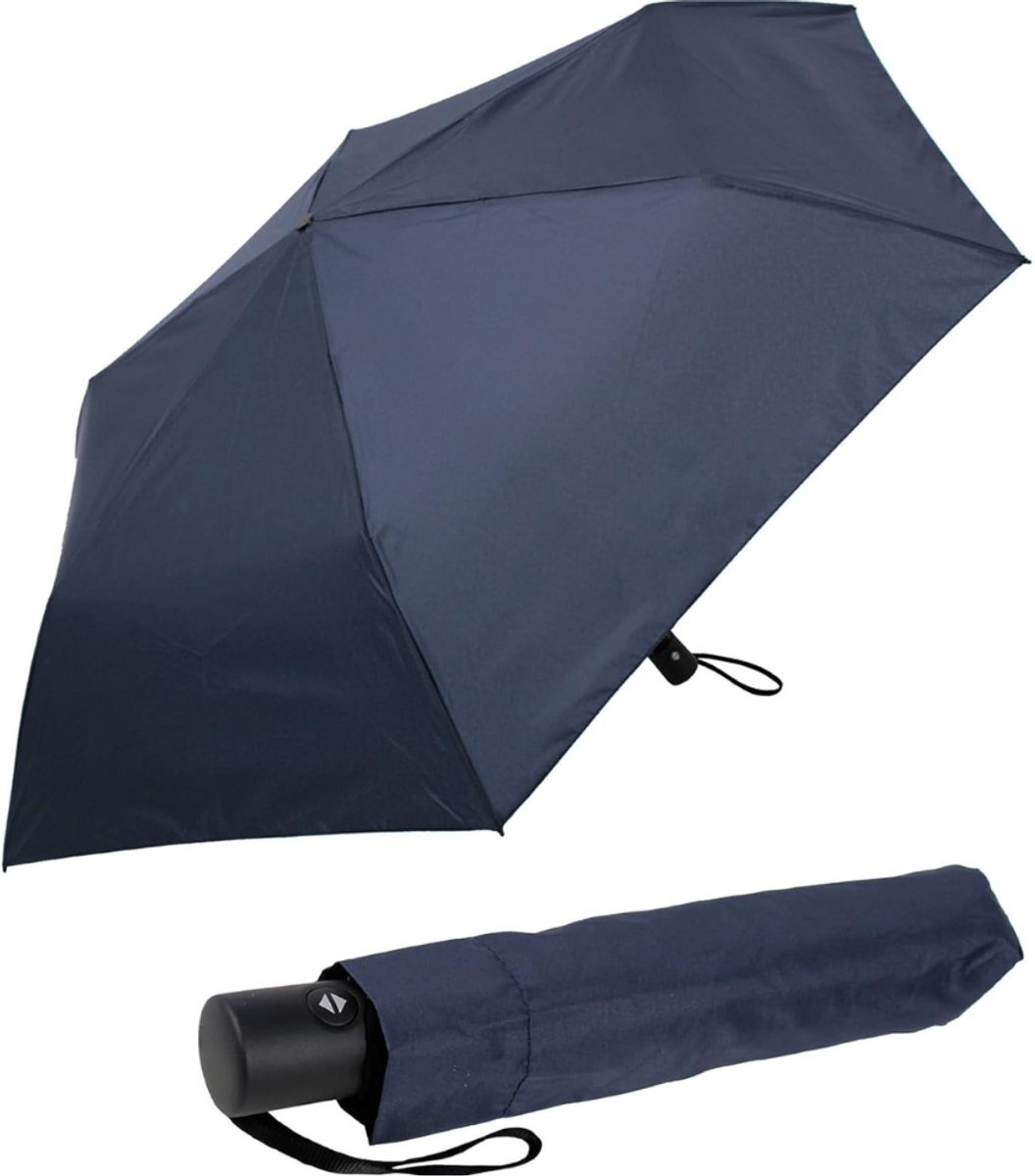 Zakparaplu met Automatisch Open - 95 cm - 6 Ribs - Mini Paraplu - Reisparaplu Klein - Compacte Paraplu - Opvouwbaar - Windbestendig - Lichtgewicht - Diepblauw - van Imperatoris