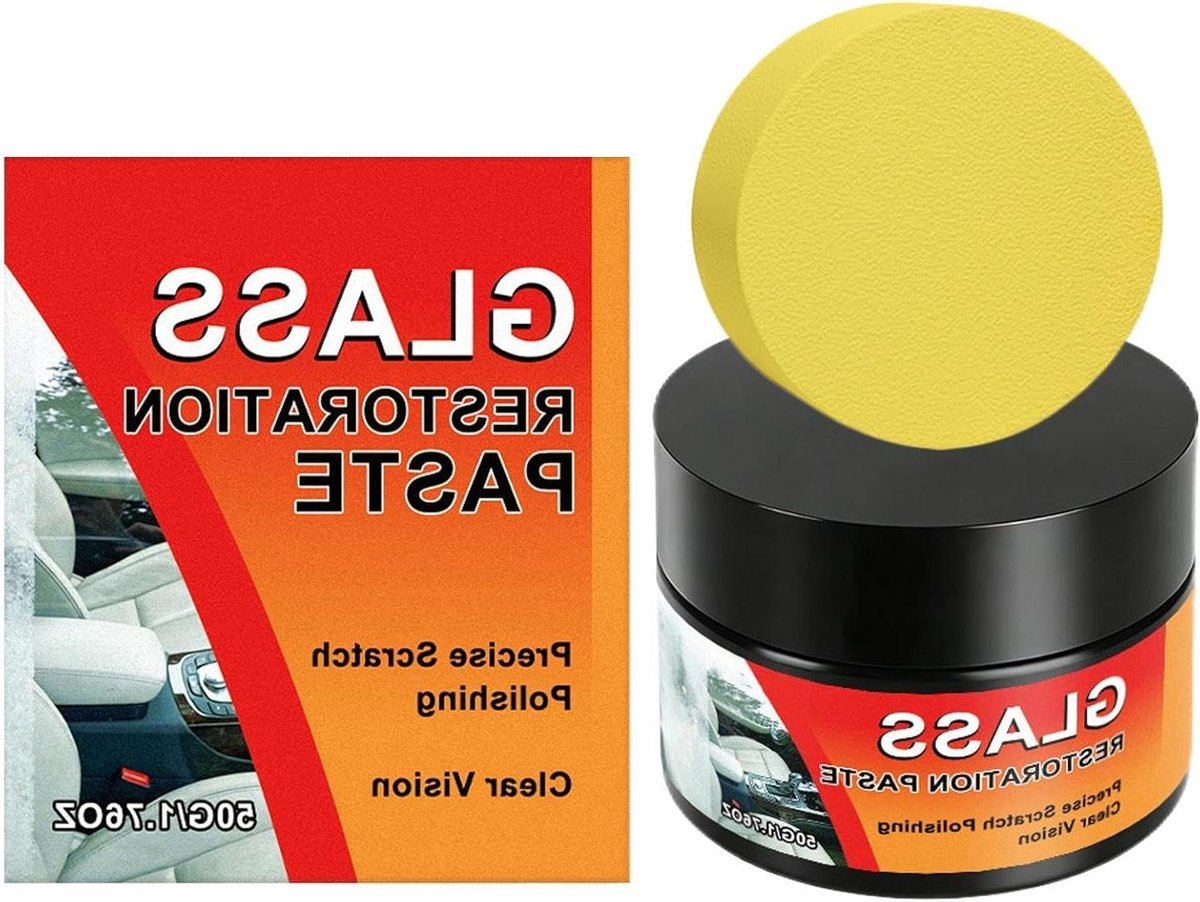 Glas reparatieset - Krasverwijderaar pasta - Rijveiligheid verhogen - Niet-corrosieve formule - 75 g - Wit