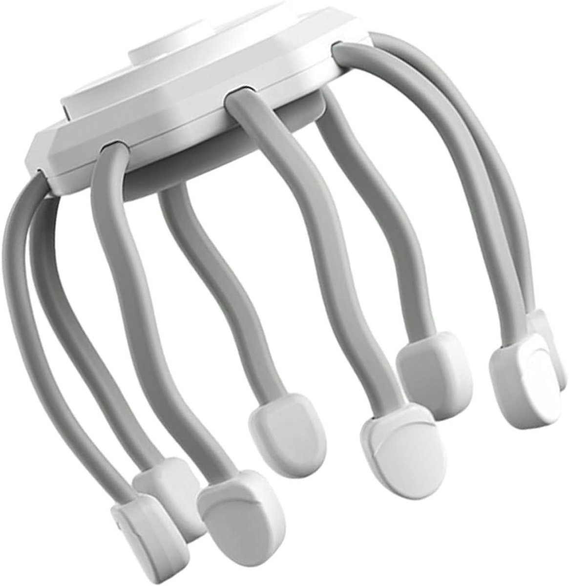Hoofdhuid Massageapparaat - Elektrische Ontspanning - Dagelijkse Rust - 8 Vibratieknopen - 15.5 cm - Wit