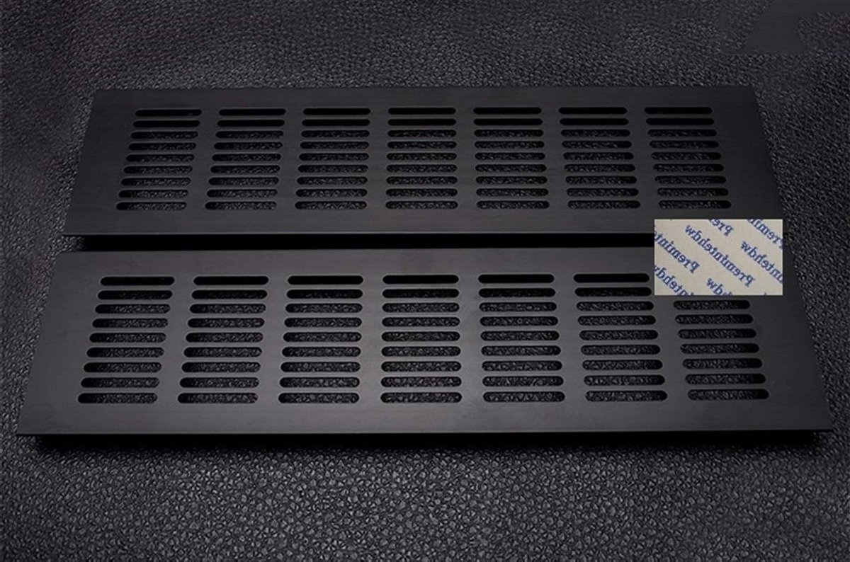 Ventilatie Roosters - Luchtventiel Grille - Meubels Ventileren - Aluminium Geperforeerd - 80 mm Rechthoek - Goud