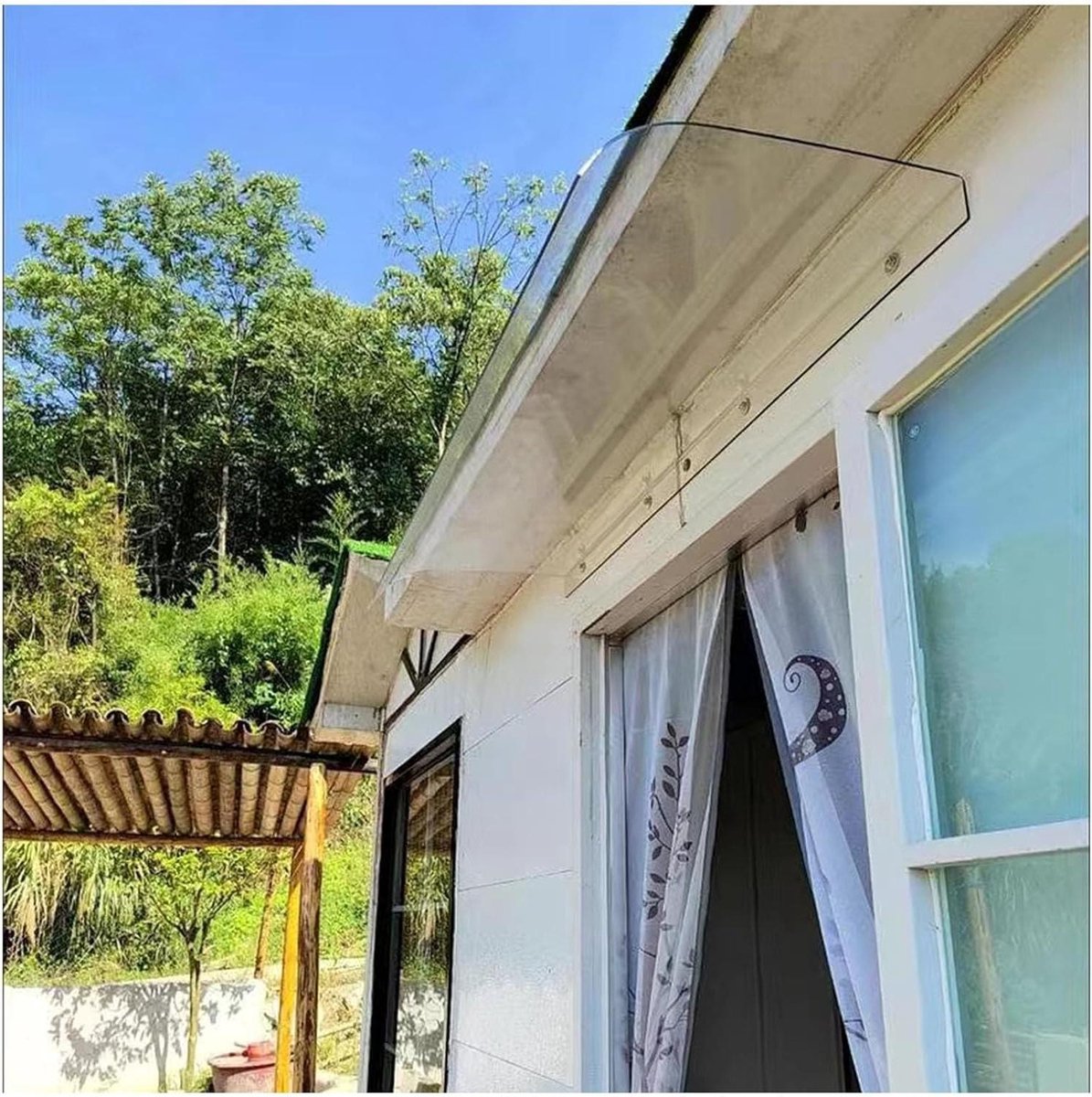 Doorzichtige Luifel - Veranda Onderdak - Bescherming Buiten - UV-Bescherming Regenblokker - 40 x 160 cm - Transparant