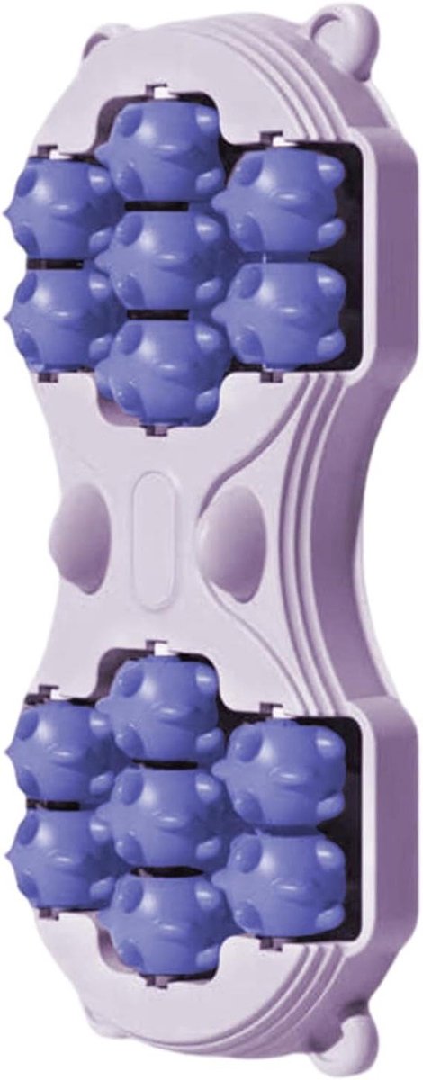 Voet Massage Roller - Voetroller Ontspanning - Zelfmassage Thuis - Antislip Dubbele Rollen - 30 x 14 cm - Zwart