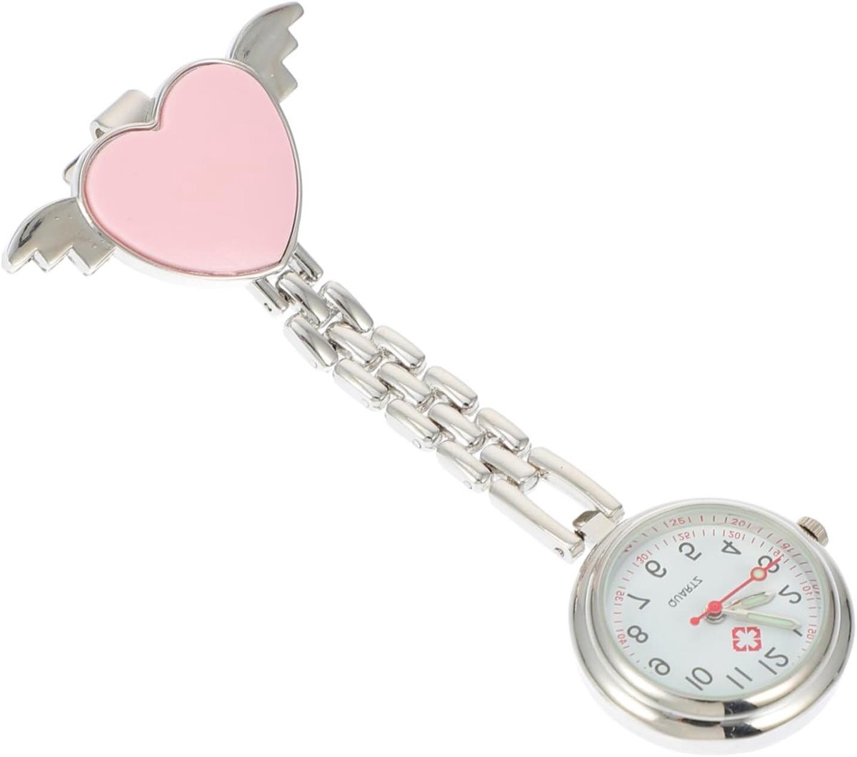 Hartvormig Zakhorloge - Verpleegkundige Horloge - Medisch Personeel - Lichtgevend Digitaal - 9 x 4 x 2 cm - Roze