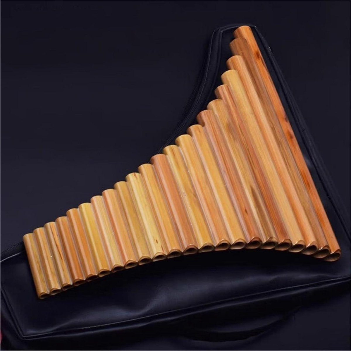 Panfluit Bamboe - Muziek Instrument - Muziek Maken - 22 Pijpen - 35.5 cm - Natuurlijk