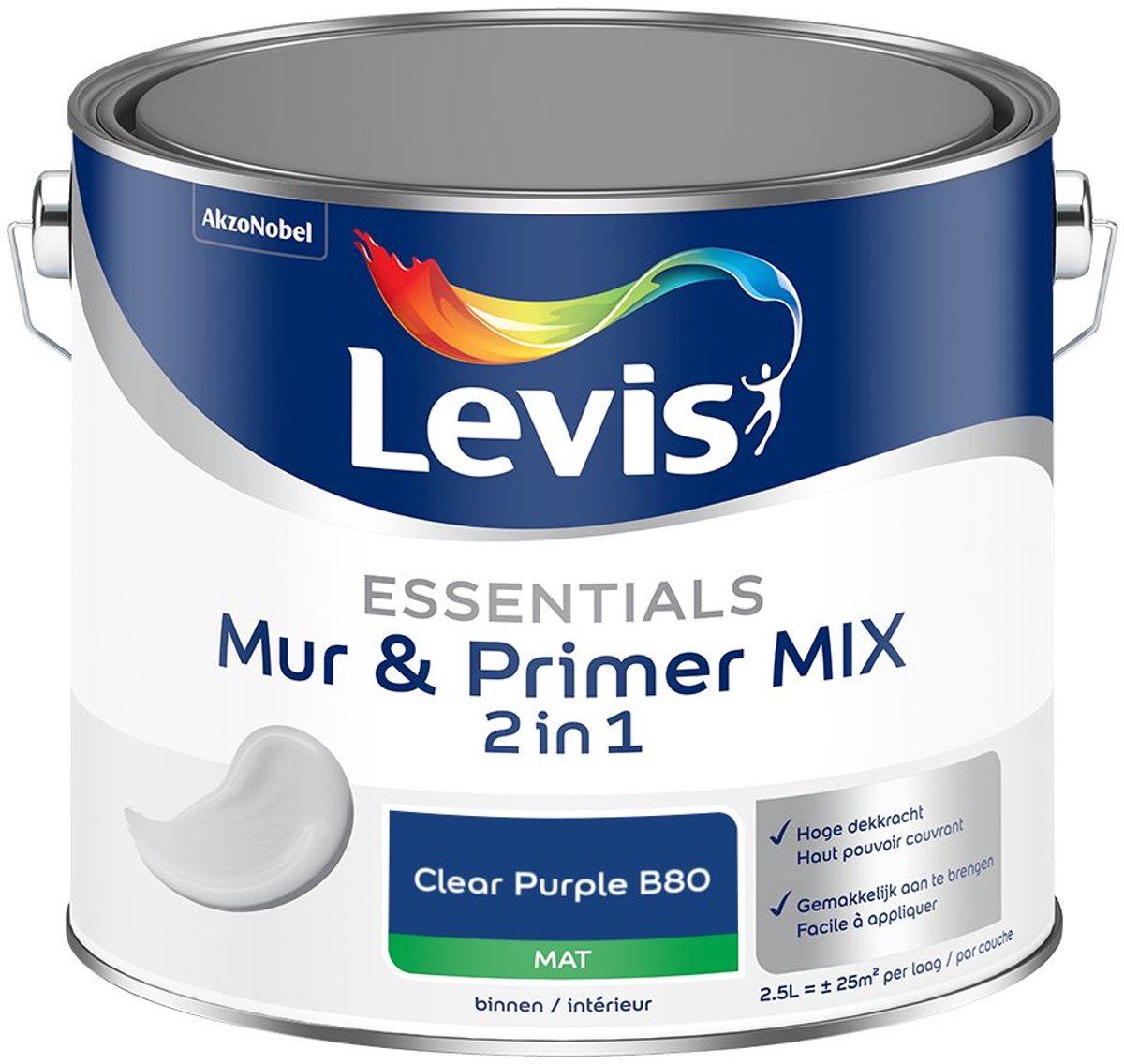 Levis - Essentials Mur & Primer Mix - Clear Purple B80 - Mengverf - 2,5 L