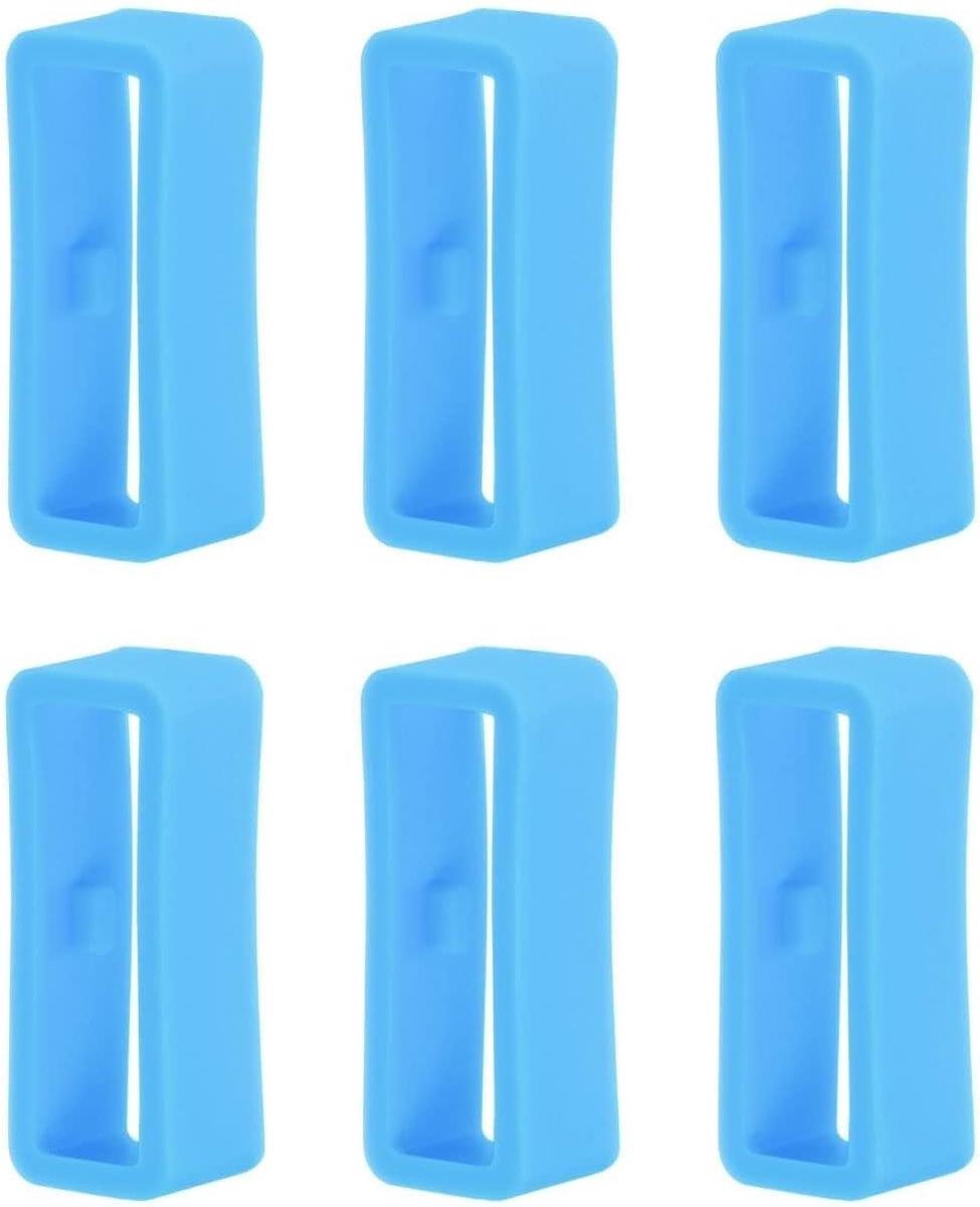 Horlogeband Lussen - Band Houders - Horloge Beveiligen - Set van Zes - 20 mm - Zwart