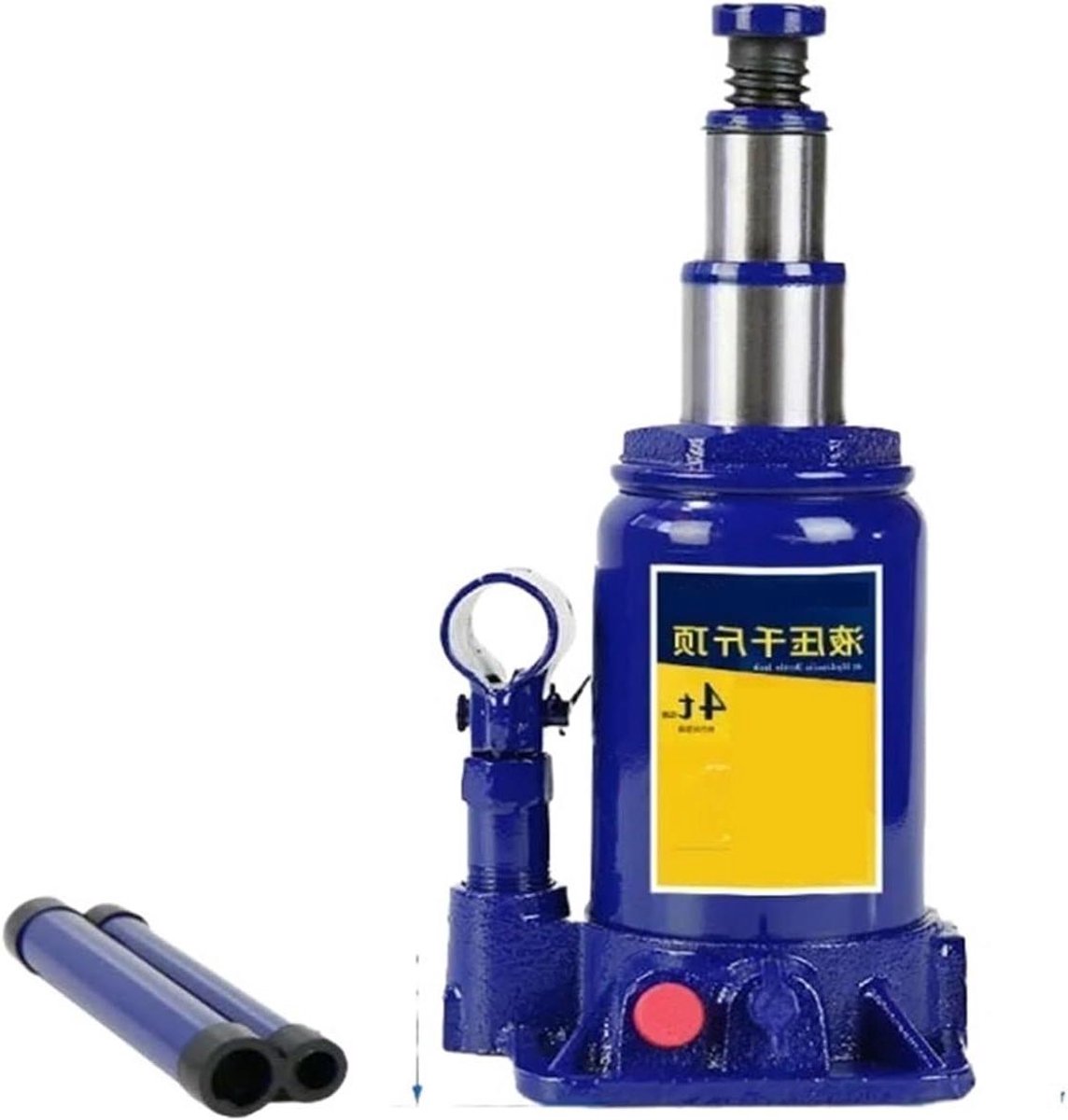 Hydraulische Krik - Autokrik Fleskrik - Voertuigen Hefen - Veiligheidsklep Dubbele Sectie - Max 390mm - Metaal