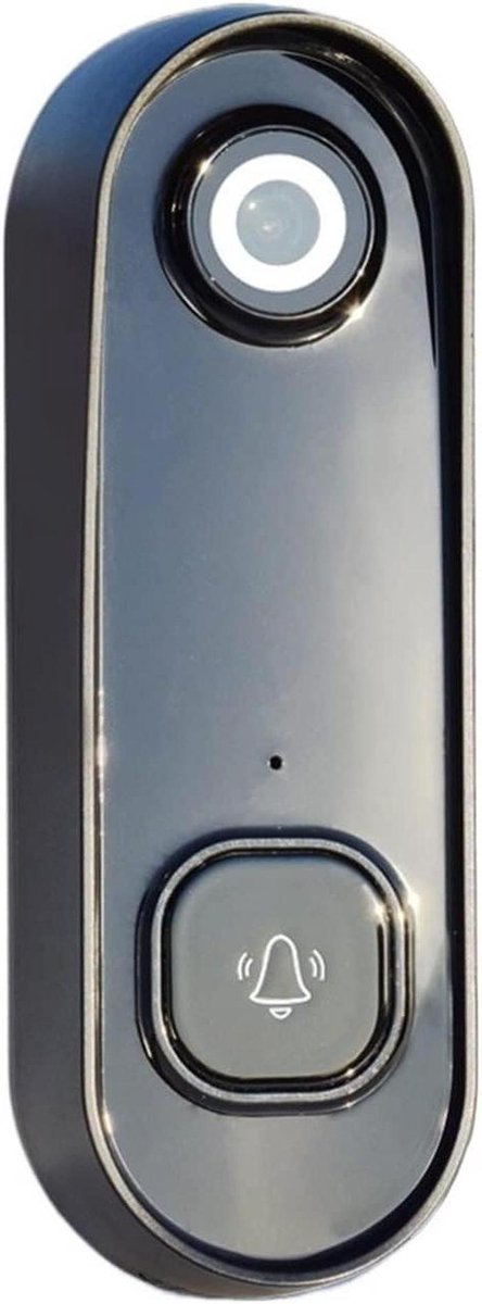 Videodeurbel met Camera - Slimme Deurbel Deurcamera - Veiligheid Thuis - IP66 Waterdicht - One Size - Zwart