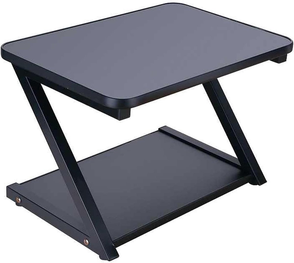 Printerstandaard - Bureau organizer - Thuis kantoor - Grote opslag - 45 x 50 x 33 cm - Zwart