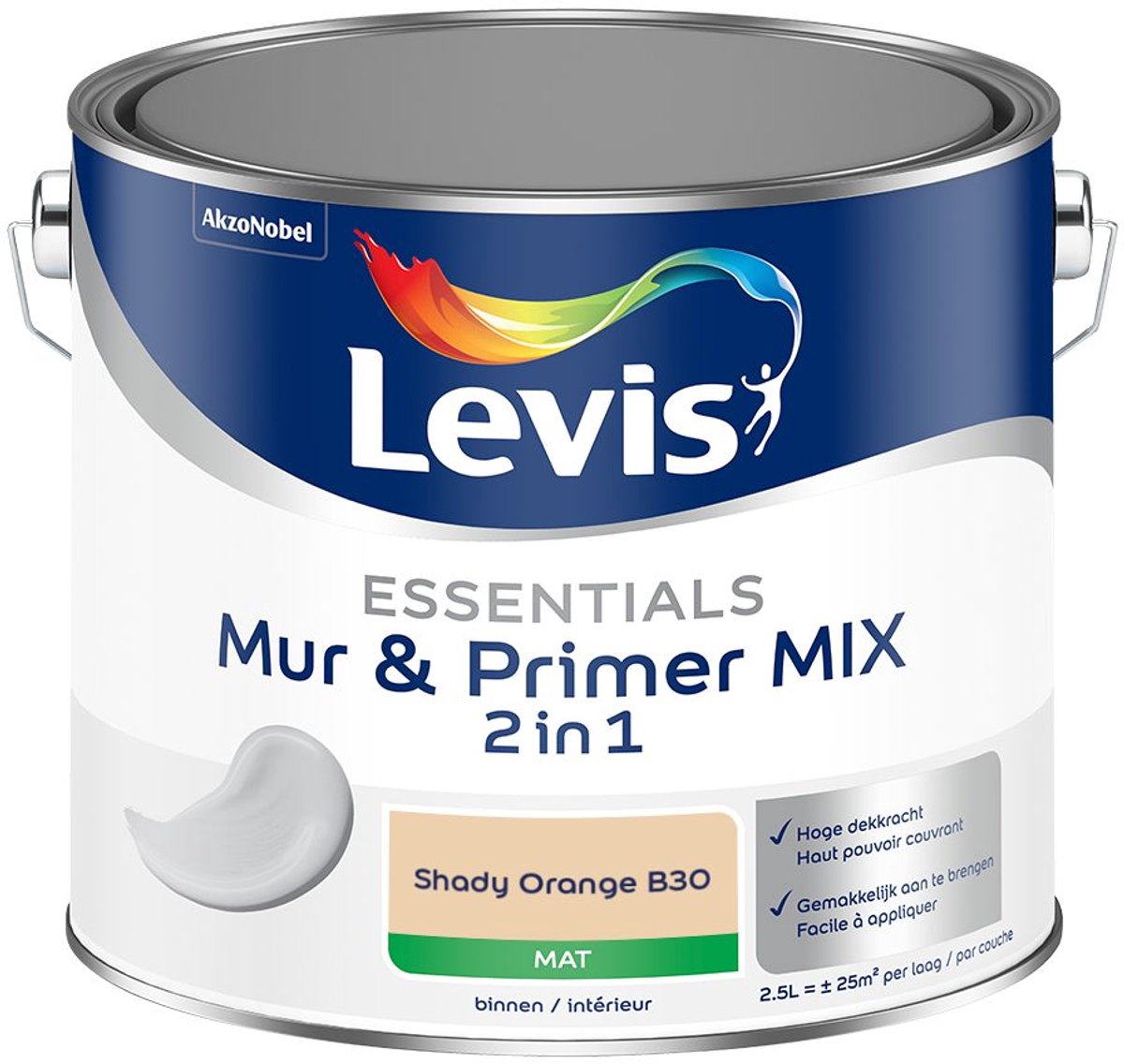 Levis - Essentials Mur & Primer Mix - Shady Orange B30 - Mengverf - 2,5 L