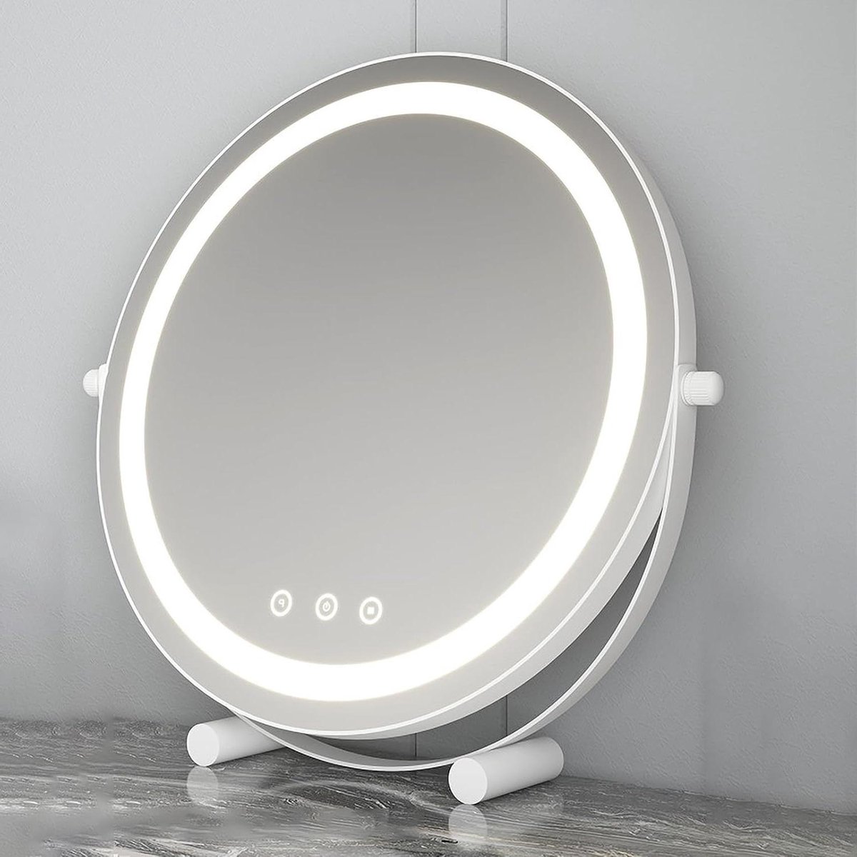 LED Vanity Mirror - Make-up Spiegel - Make-up Aanbrengen - 360 Graden Rotatie - 50x50CM - Wit