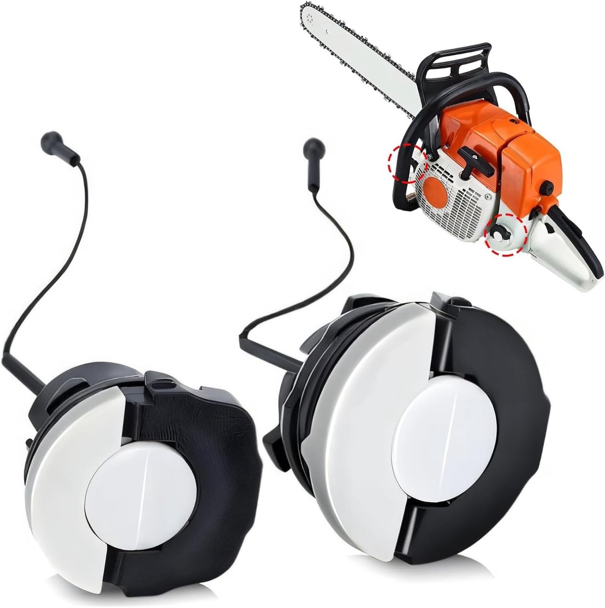 Reservedeksels voor brandstof en olie, passend voor verschillende kettingzaagmodellen, tuinaccessoires, 2 stuks, duurzame kwaliteit