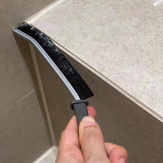 Diepe reinigingsborstel set voor voegen, schrobborstel met handvat en speciale schoonmaakborstel voor hardnekkig vuil — afbeelding 4
