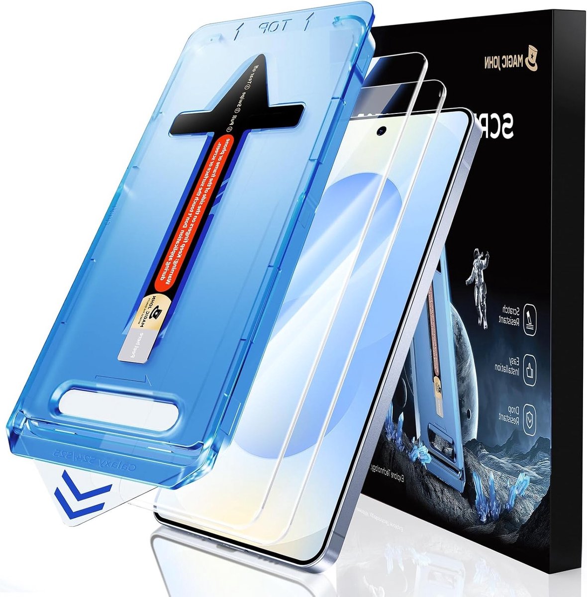 Set van 2 beschermglazen voor Samsung Galaxy S25/S24 6.2 inch, krasbestendig, ultrahelder en eenvoudig te installeren, zonder luchtbellen
