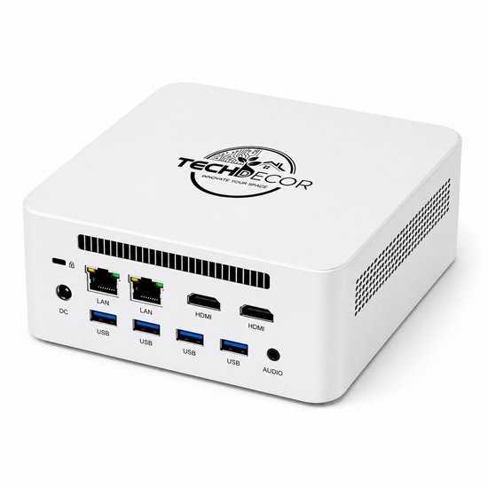 Techdecor Mini PC Ryzen 5 4300U – Krachtige Compacte Mini Computer voor Werk & Entertainment