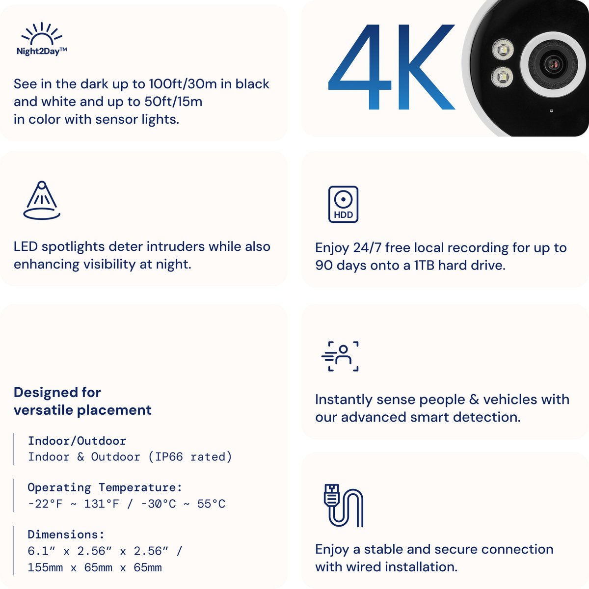 Swann AdvancedX Series - Beveiligingscamera's - 4 Camera's - cctv camerasysteem - 1TB - geen abonnementskosten - 4K Ultra HD - Spotlight Bullet IP Cameras – foto 8