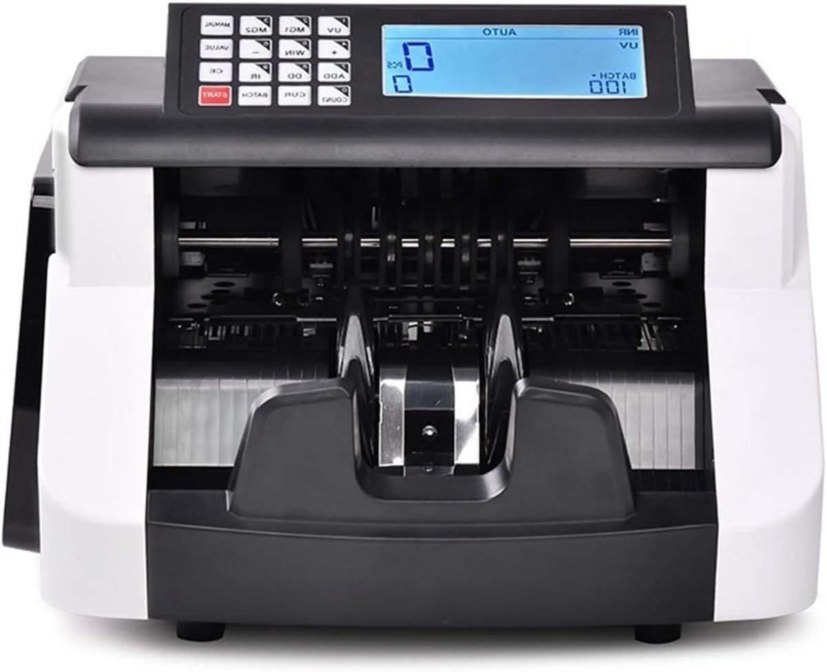 Geldteller - Bankbiljetmachine - Efficiënt Geld Verwerken - Automatisch Tellen - 1000 Stuks Per Minuut - Zwart