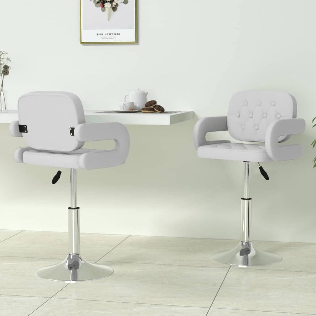 Draaibare stoelen - Eetkamerstoelen set - Comfortabel dineren - Moderne uitstraling - 2 st