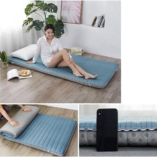 Opvouwbare Matras - Tatami Futon - Comfortabel Slapen - Ademende Katoen Stof - 100 x 200 cm - A — afbeelding 5