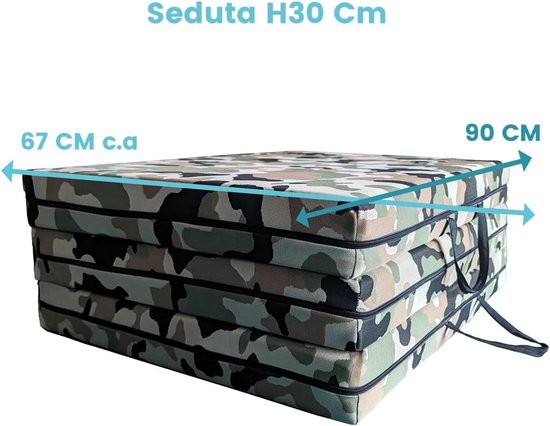 Opvouwbare Matras - Campingmat Gastenmat - Ruimte Besparen - Vuilafstotend Camouflage - 160x200 Cm - Groenbruin — afbeelding 4