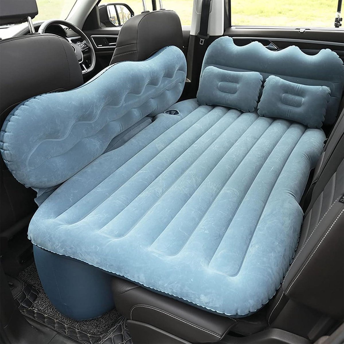 Auto opblaasbaar matras voor BMW 7 Series 730i 740i 750i 760i 730Li 740Li 750Li 760Li,luchtbedkussen camping reismatras auto-accessoires,I-Blue 03
