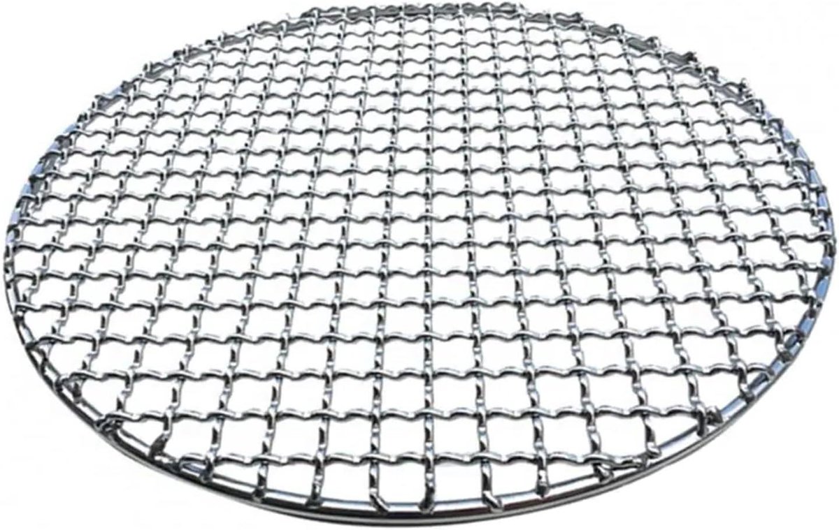 Grillrooster Rond Barbecue Net Buiten Koken Roestvrij Staal Tot 38 cm Zilver