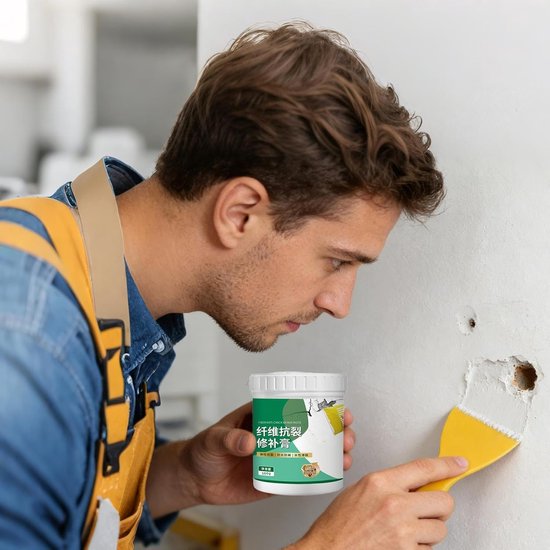 Gipsplaten Reparatieset - Muur Patch Kit - Muren Herstellen - Waterdicht Scheurvast - 500 g - Wit — afbeelding 5