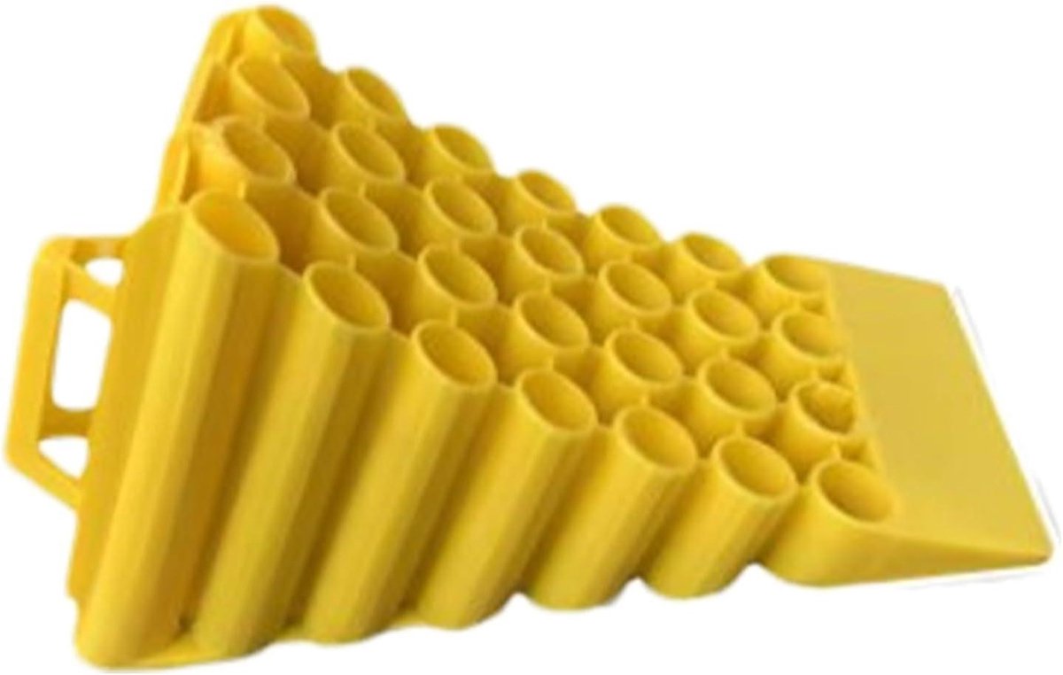 Wielstopstoppers - Camperwiggen - Voertuig Stabiliseren - Antislip Structuur - 34 x 23.2 x 20.6 cm - Zwart