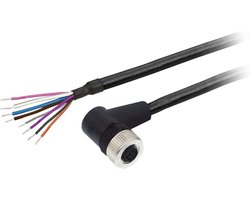 M12 Connector Kabel - Verbindingsstuk - Industriële Automatisering - 8-polig ACOD - 2 Meter - Zwart