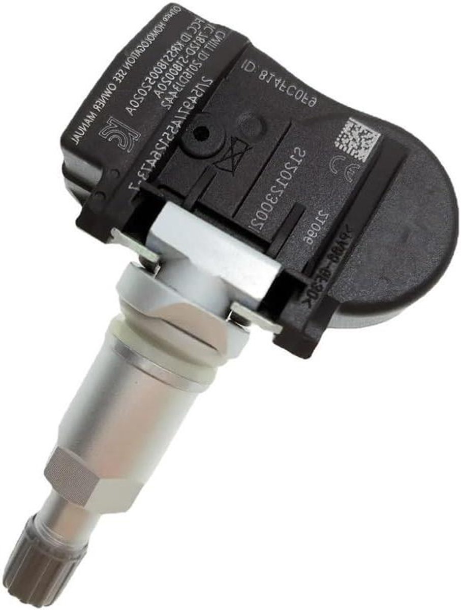 Bandenspanningssensor - TPMS sensor - Veilig Rijden - Voorgeprogrammeerd - 3 Jaar Levensduur - Zwart