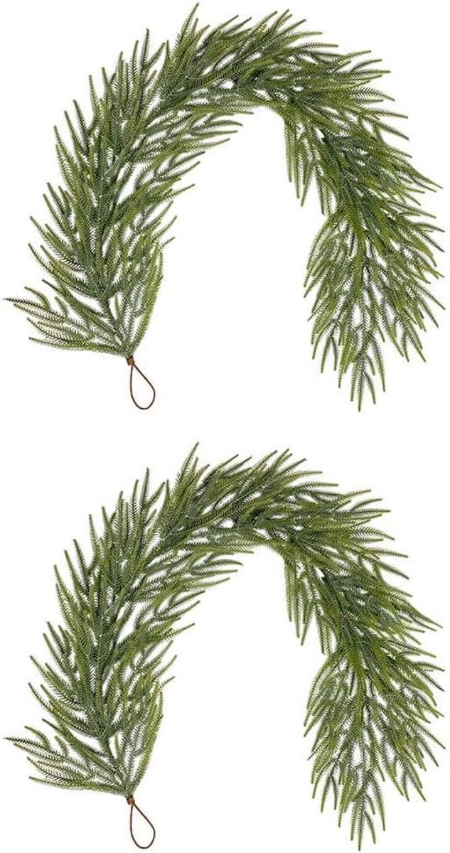 Kerstkrans Garland - Kunsttakken Slinger - Huis Versieren - Realistische Uiterlijk - 150 cm - Groen