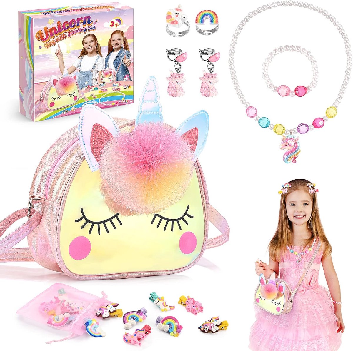 Magische Eenhoorn Cadeauset voor Meisjes - Speelgoed & Accessoires voor 2 tot 6 Jaar