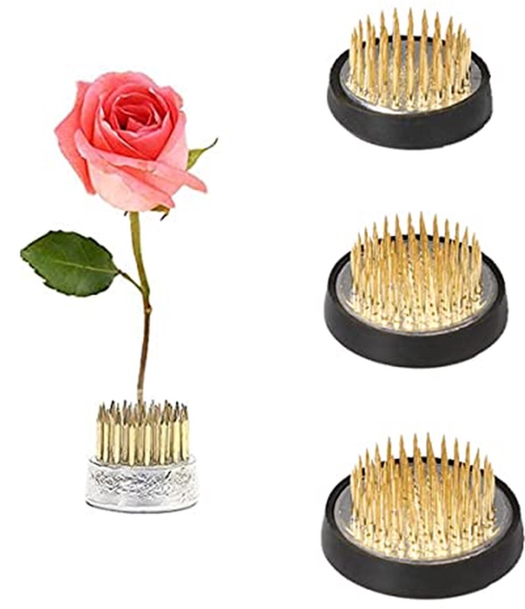 Bloemenhouders Set van 4 - Ronde Ikebana en Kenzan voor Bloemstukken en Decoratie