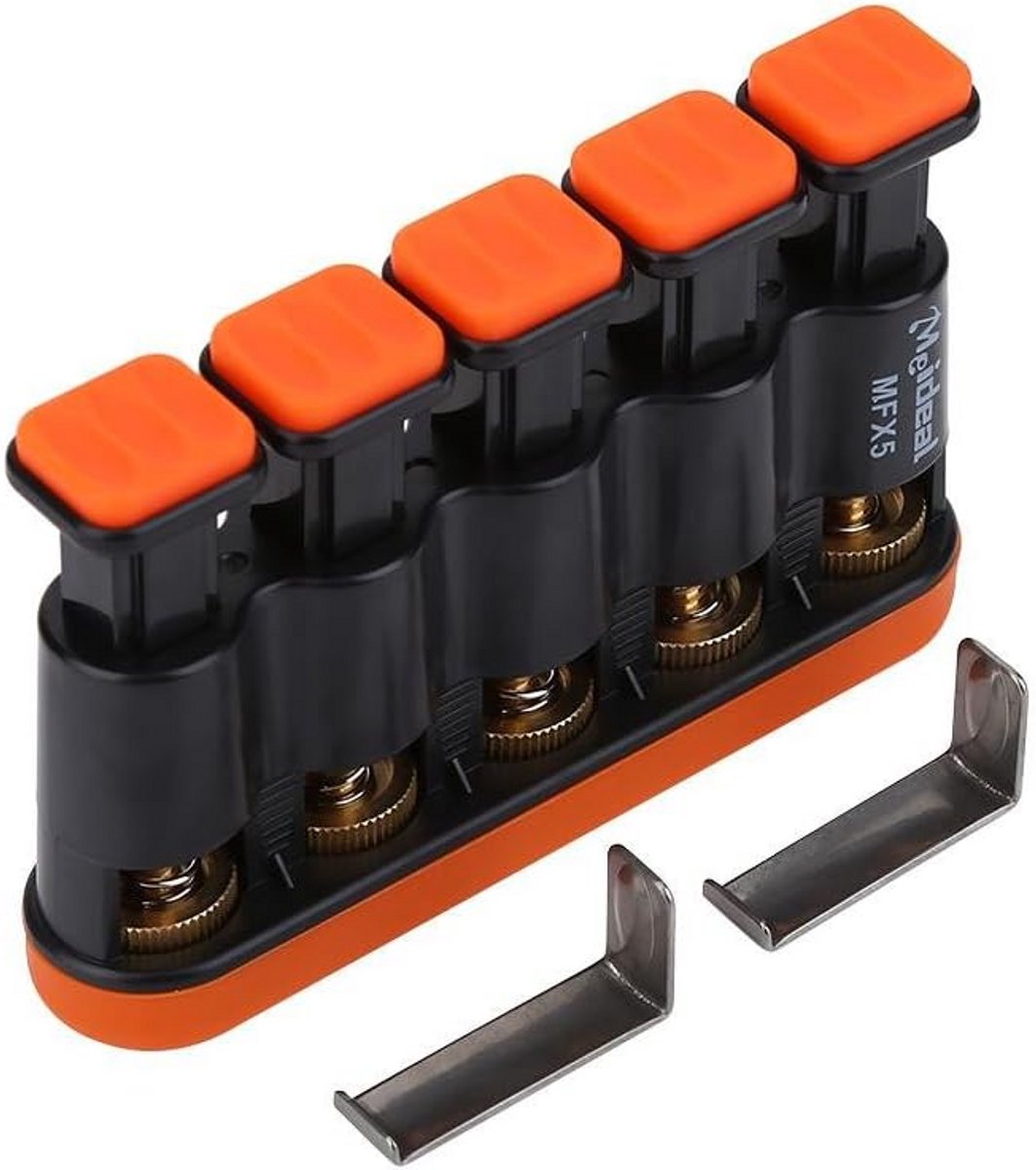Verstelbare Vingertrainer voor Gitaar, Piano en Trompet - 5-knop Trainingapparaat met Instelbare Spanning