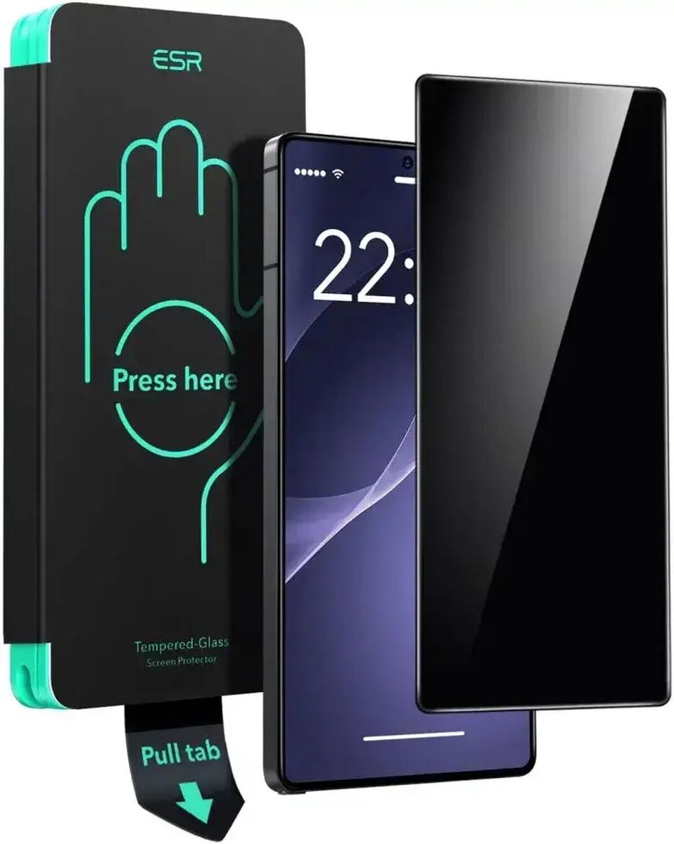 ESR Privacy Screen Protector Geschikt voor Samsung Galaxy S25 Ultra - Tempered Glass met Montageframe - Krasbestendig - Gemakkelijke Installatie
