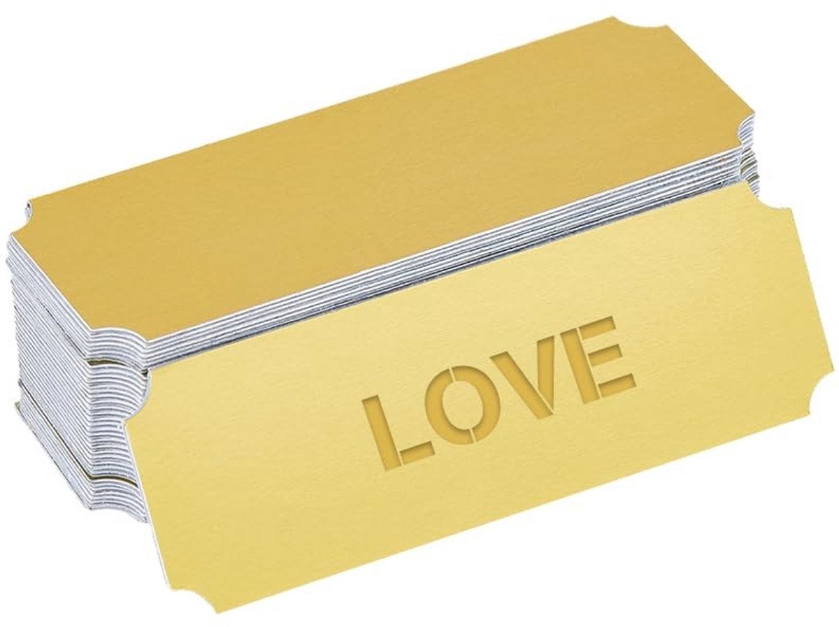 MTTproducts- Naamplaatje 40 Stuks - Aluminium Brievenbusplaatje - Zelfklevend - Gouden Deurbordje - Lasergravure - 0,5 mm Dikte - Naambordje