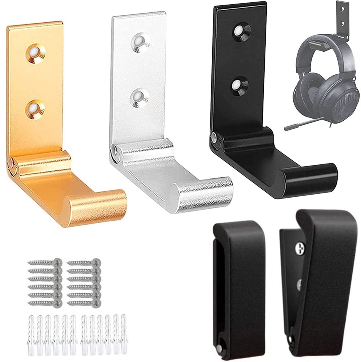 MTTproducts - Muurbevestigingshaak - Opvouwbare Aluminium Haak - Ruimtebesparend Design - 3 Stuks - Sterk en Duurzaam - Geschikt voor Kantoor en Keuken