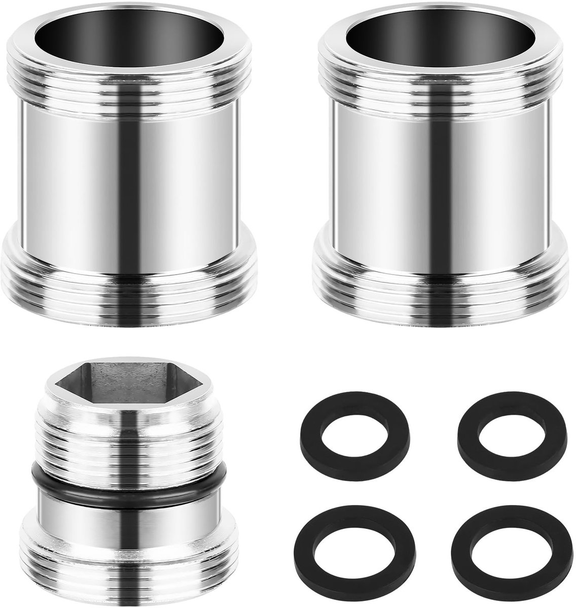 MTTproducts - Faucet Adapters M22 naar M24 en M18 - Waterbesparend - Set van 3 - Eenvoudig