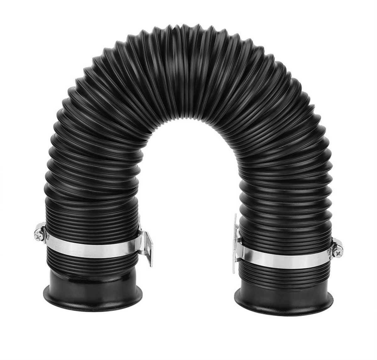 MTTproducts- Luchtinlaatpijp Verstelbaar - Flexibele Slang - 76mm - Verlengbaar tot 80cm - Montagebeugels - Verbeterde Gasrespons - Inlaatslang