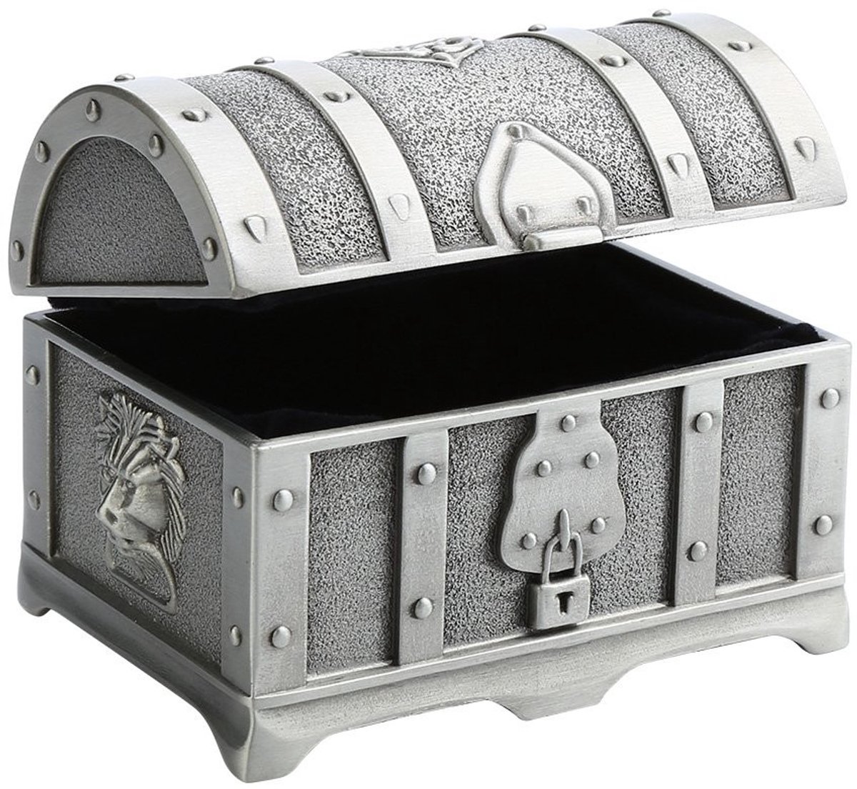 MTTproducts- Sieradenbox Klein - Vintage Sieradendoos - Gepersonaliseerd - Metalen Schatkist - Antiek Design - Zinklegering - Sieradenkist