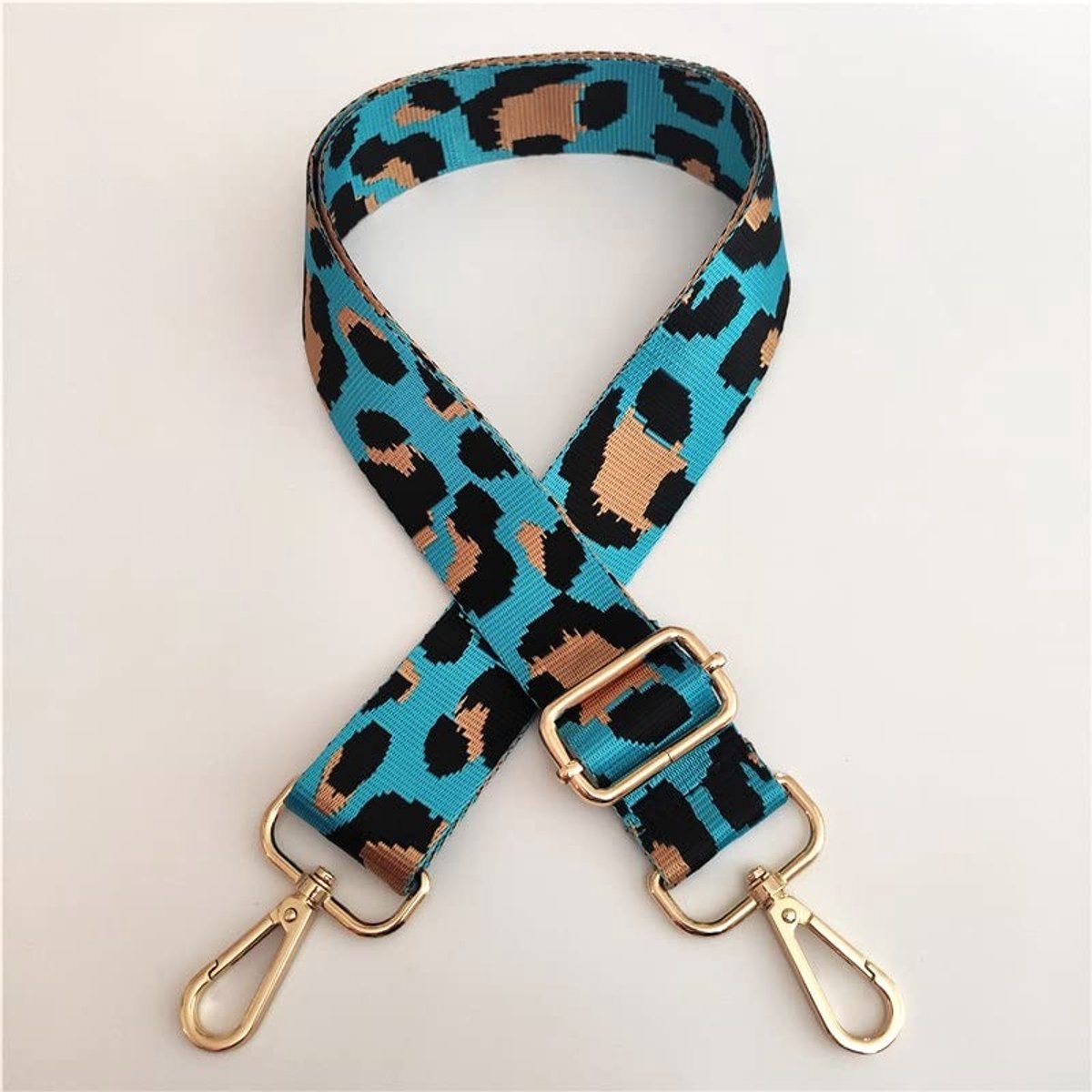 NTH products- Schouderriem Verstelbaar - Tasriem met Karabijnhaak - Brede Schouderband 3,8 cm - Draagriem voor Handtassen - Ideaal voor Dames - Lengte 80-130 cm - Tasband