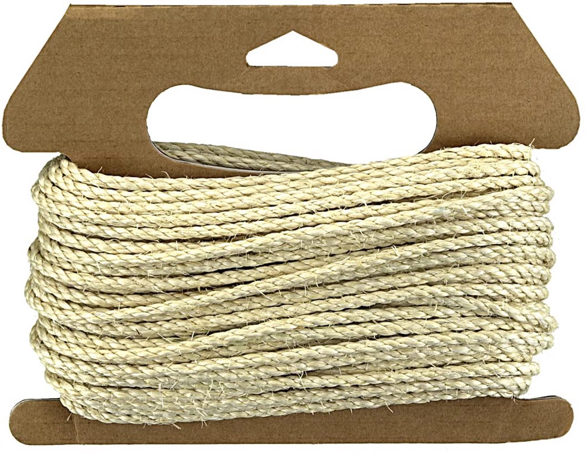 Natuurlijk Touw Sisal 8mm Dikte, 10 Meter Lang - Sterk en UV-Bestendig